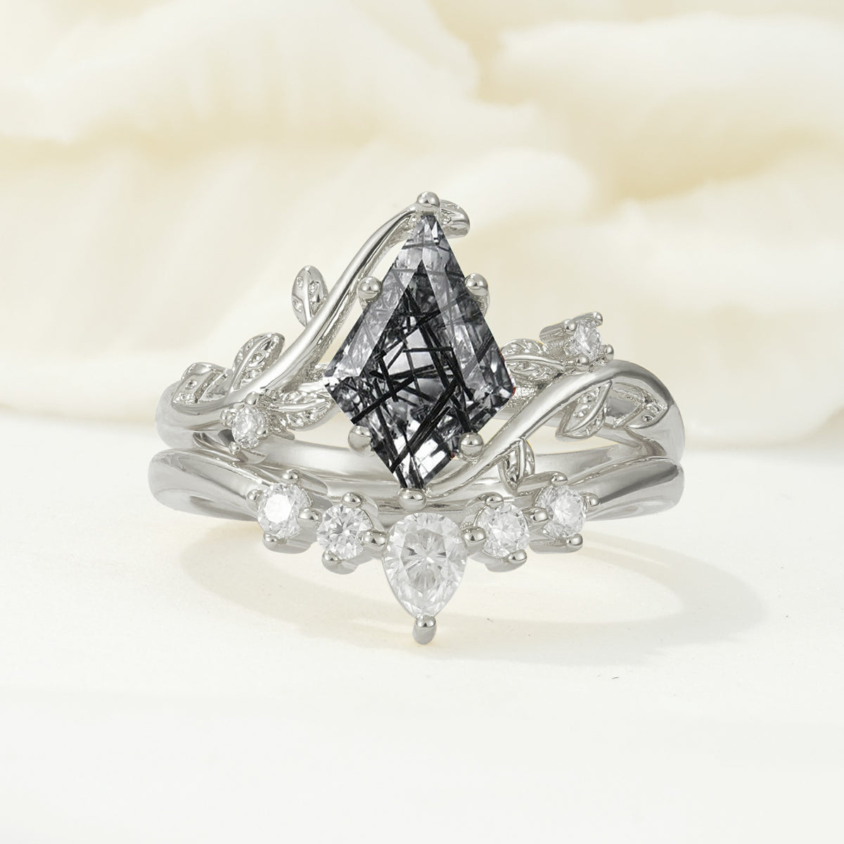 SR17116 Black Rutilated Quartz Ring - Additional view