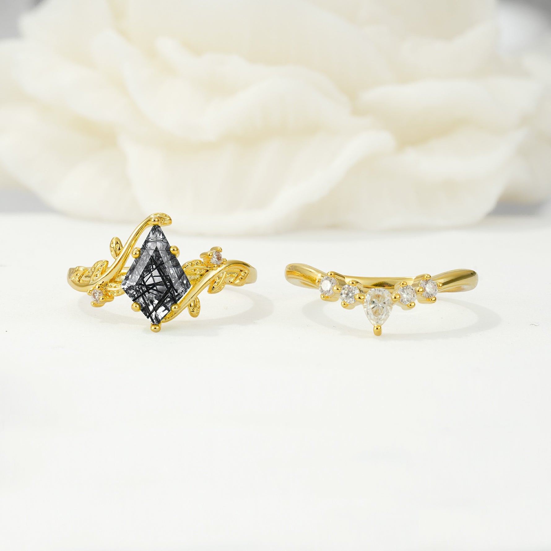 SR17116 Black Rutilated Quartz Ring - Additional view