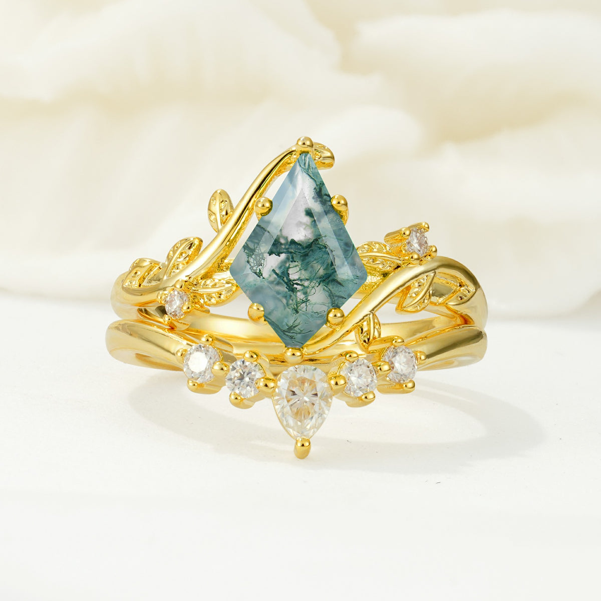 SR17116 Moss Agate Ring - Additional view