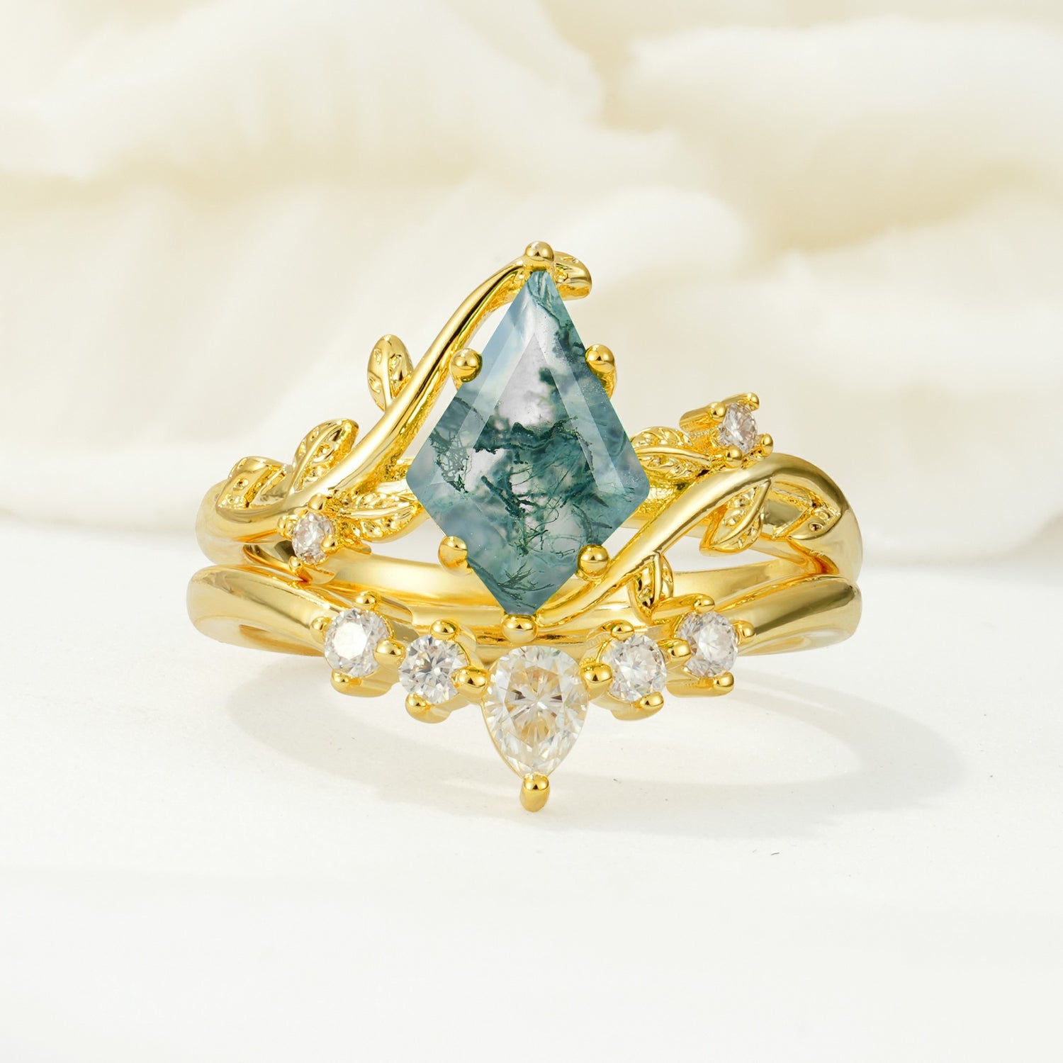 SR17116 Moss Agate Ring - Additional view