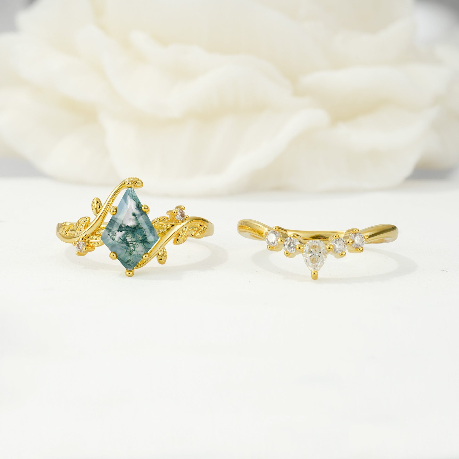SR17116 Moss Agate Ring - Additional view