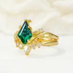 SR17116 Emerald Ring - White-Gold
