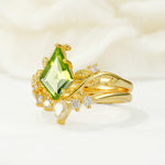 SR17116 Peridot Ring - White-Gold
