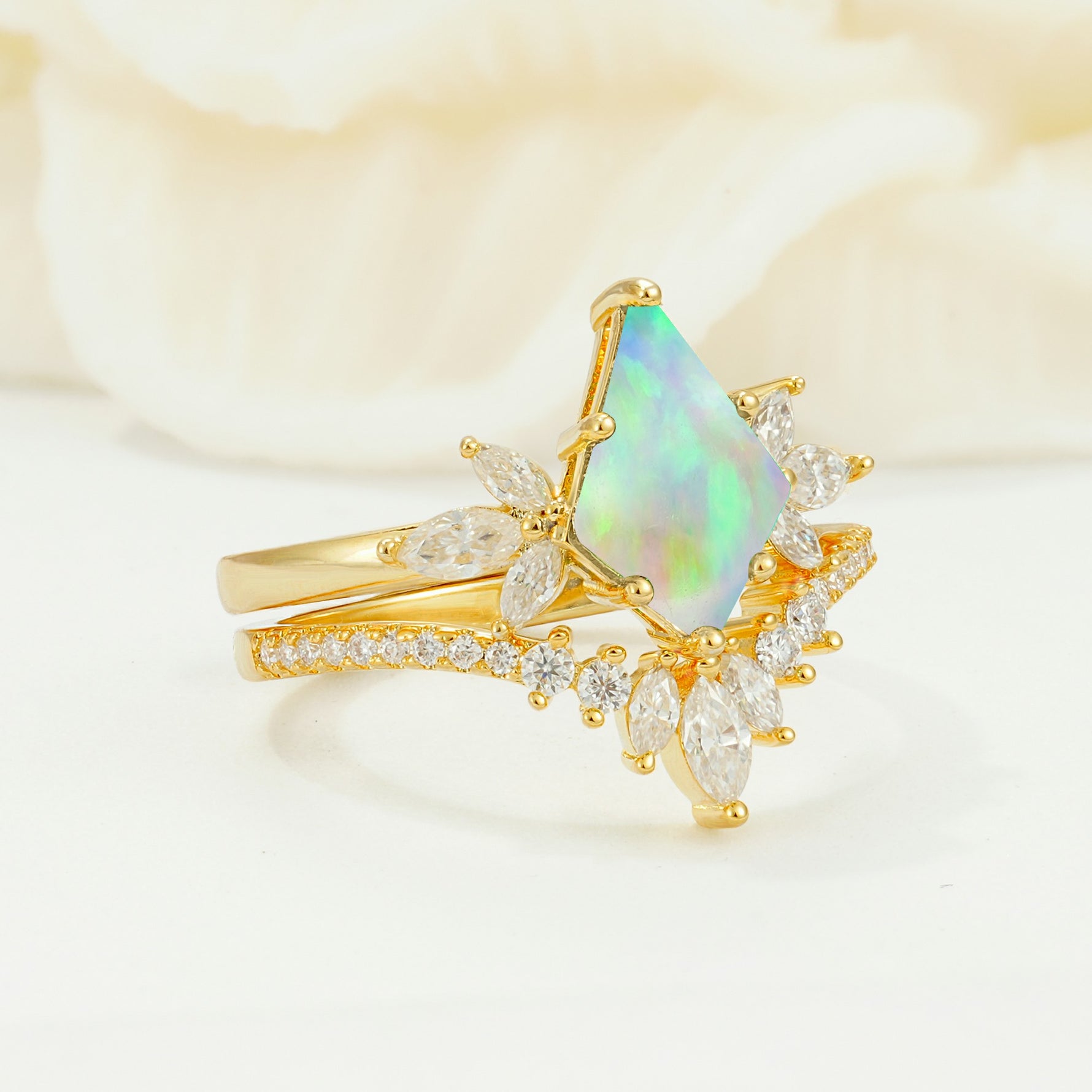 SR17117 Fire Opal Ring - Rose-Gold