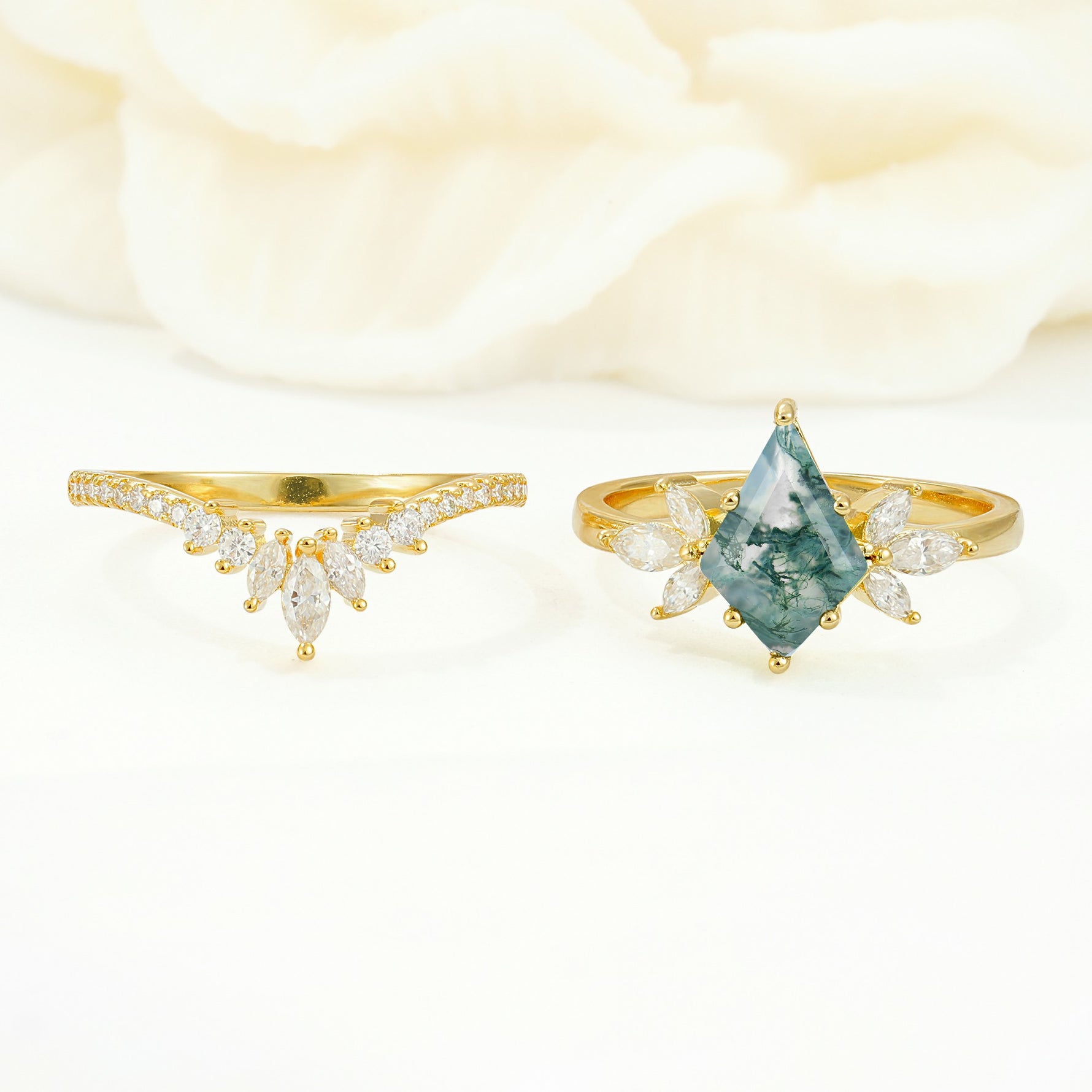 SR17117 Moss Agate Ring - Additional view