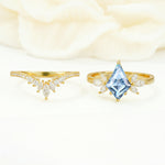 SR17117 Aquamarine Ring - White-Gold