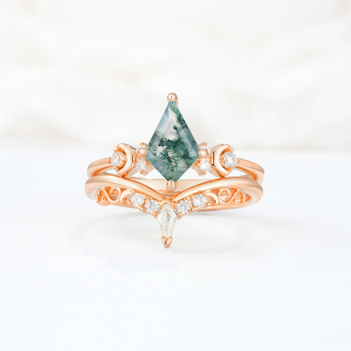 SR17118 Moss Agate Ring - Additional view