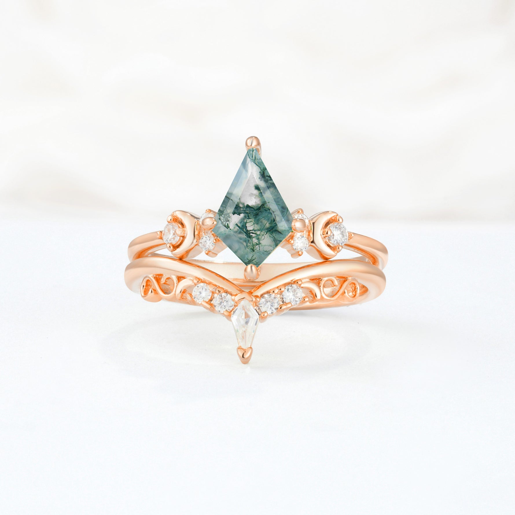 SR17118 Moss Agate Ring - Additional view