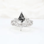 SR17118 Black Rutilated Quartz Ring - Additional view