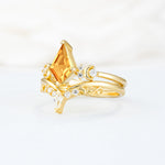 SR17118 Citrine Ring - White-Gold