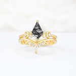 SR17118 Black Rutilated Quartz Ring - Additional view