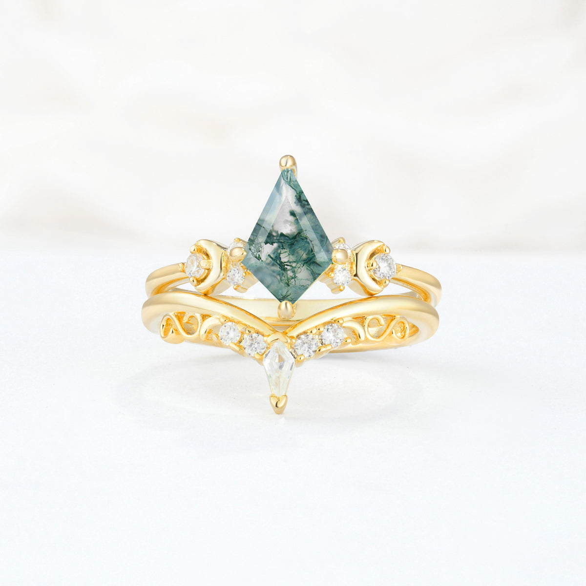 SR17118 Moss Agate Ring - Additional view