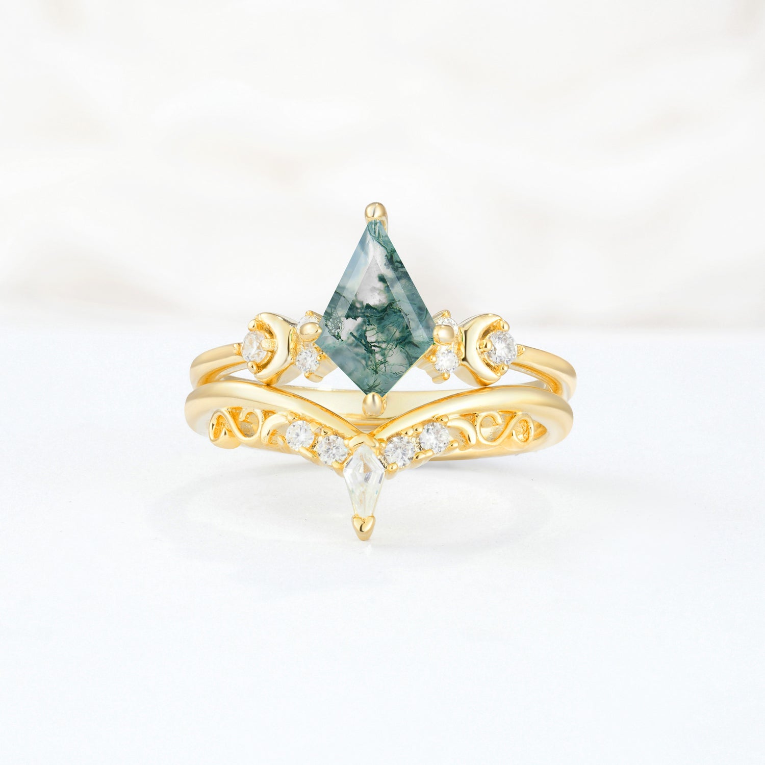 SR17118 Moss Agate Ring - Additional view
