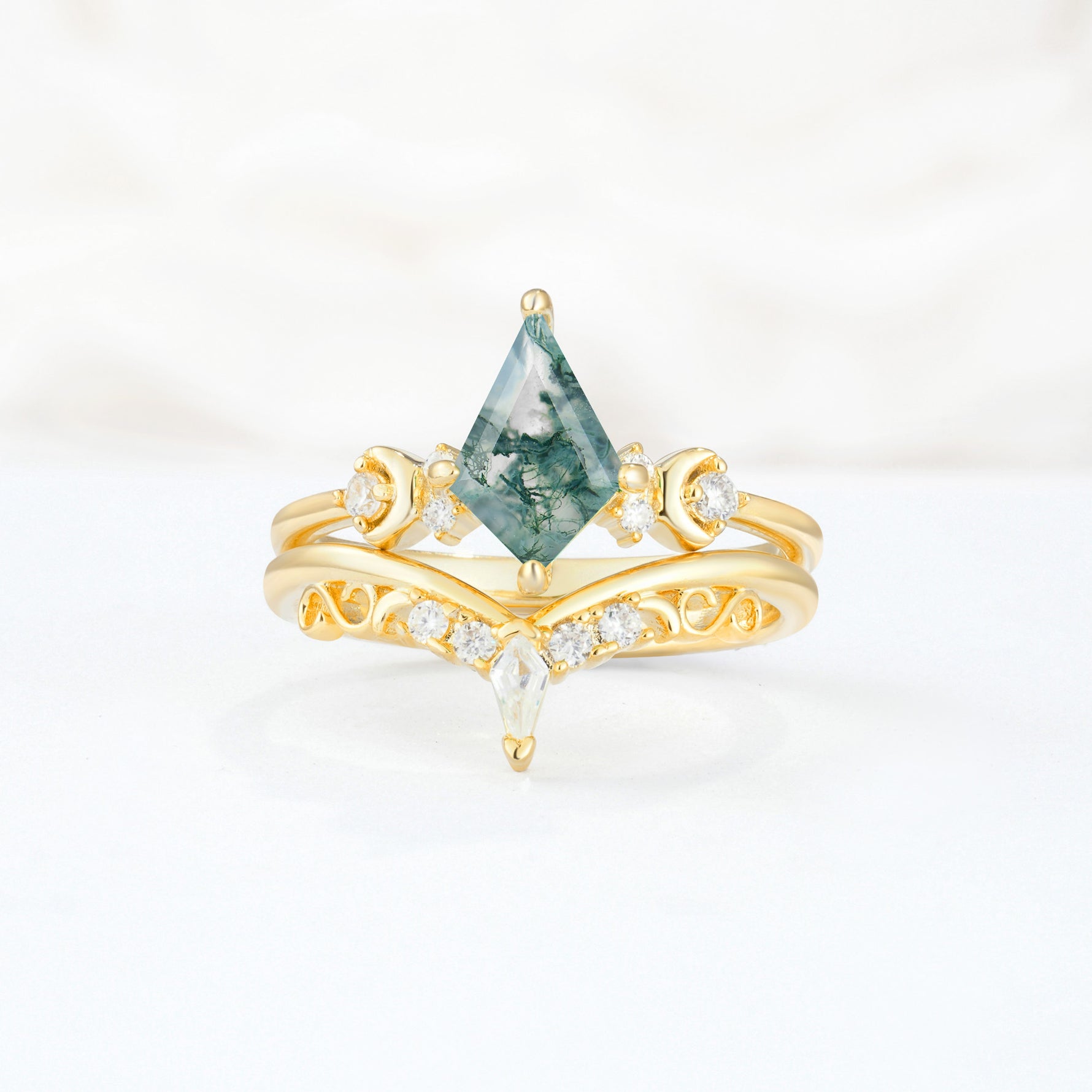 SR17118 Moss Agate Ring - Additional view