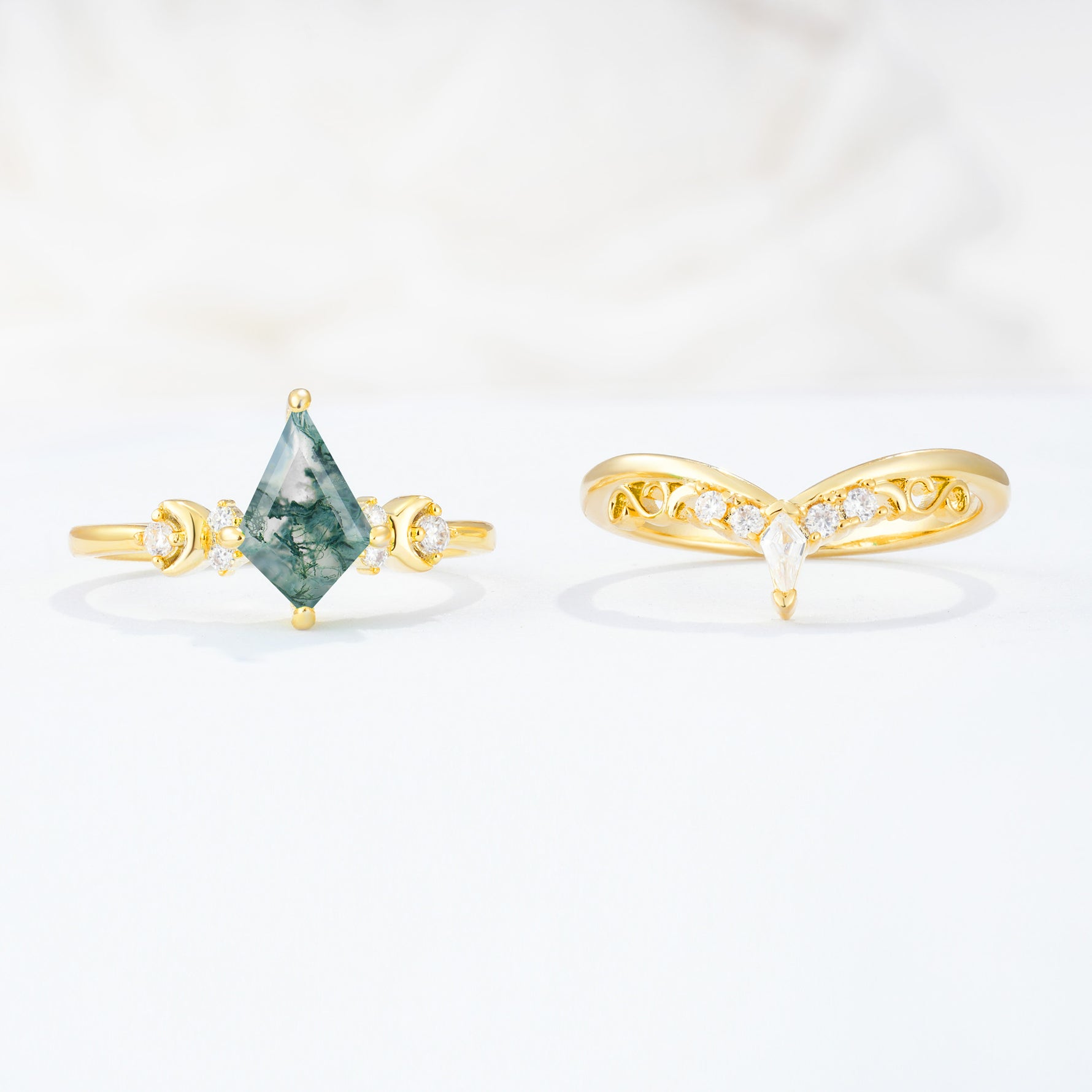 SR17118 Moss Agate Ring - Additional view