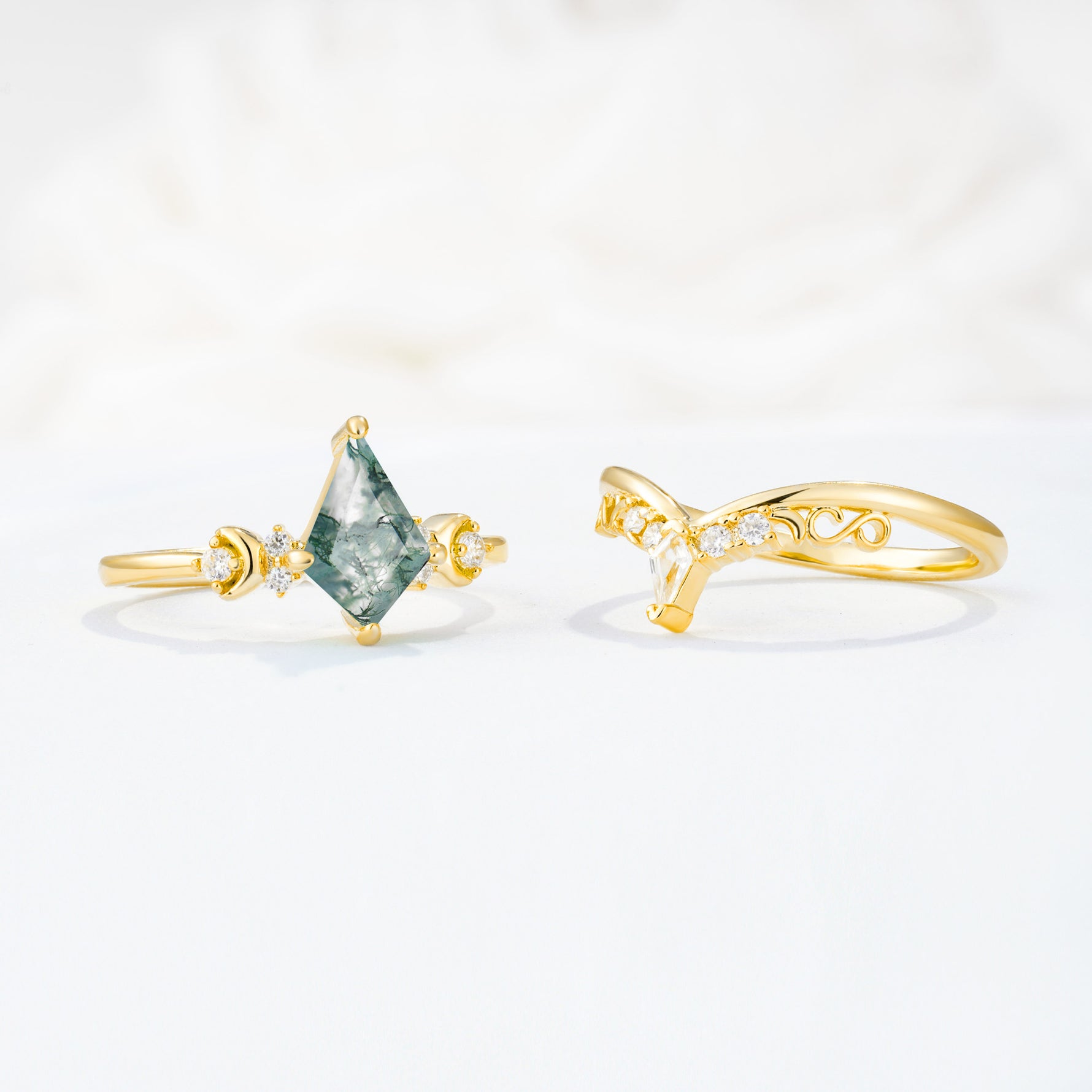 SR17118 Moss Agate Ring - Additional view