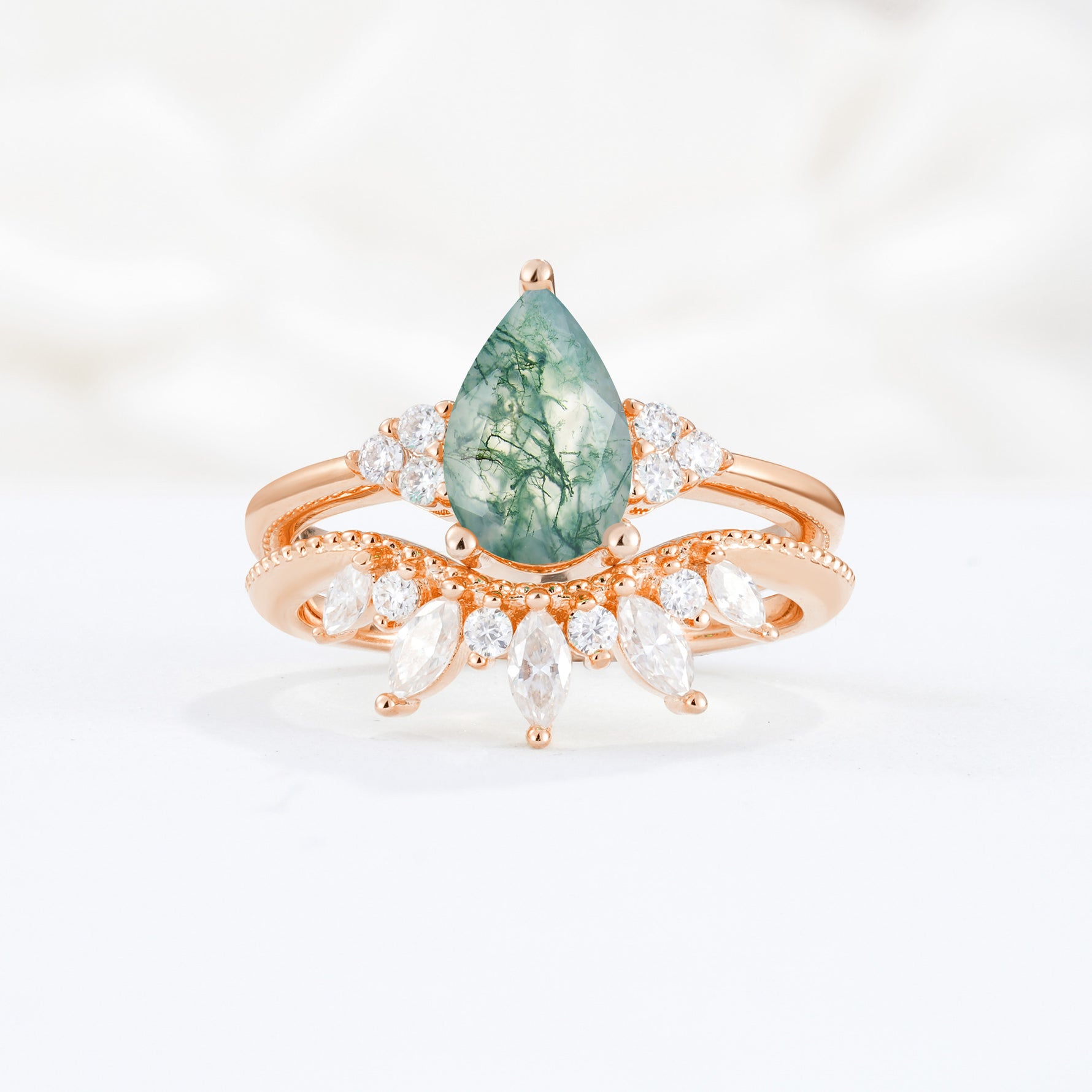 SR17119 Moss Agate Ring - Additional view