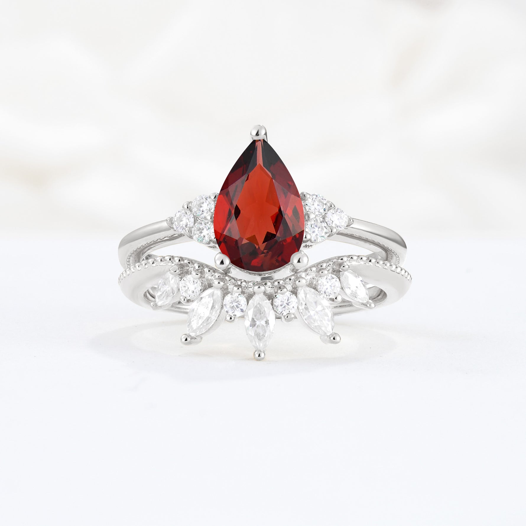 SR17119 Garnet Ring - Additional view