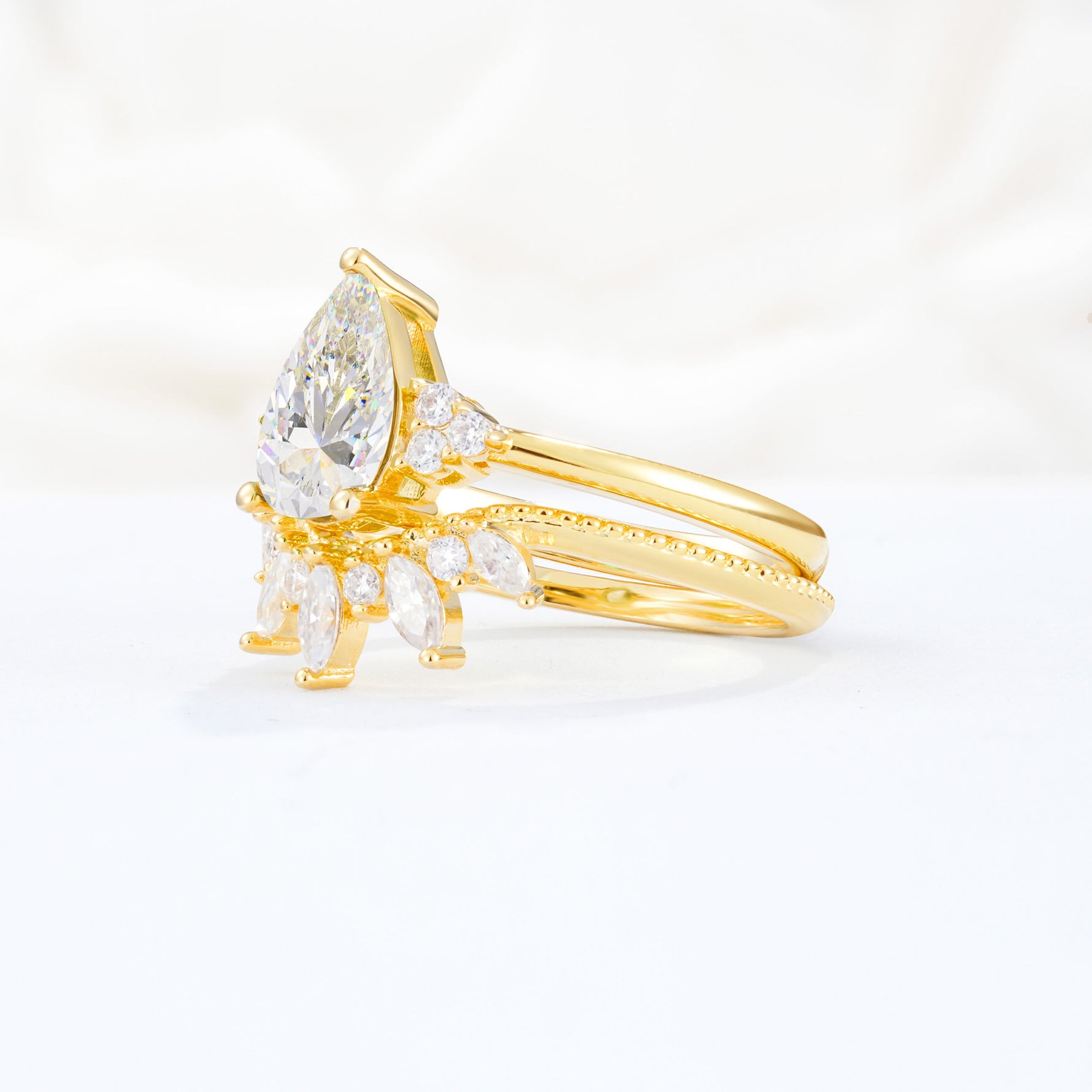 SR17119 Moissanite Ring - White-Gold