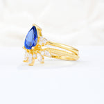 SR17119 Sapphire Ring - White-Gold