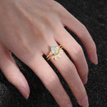 SR17119 Fire Opal Ring - Rose-Gold