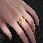SR17119 Citrine Ring - Rose-Gold