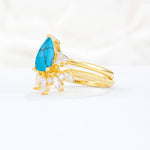 SR17119 Turquoise Ring - White-Gold