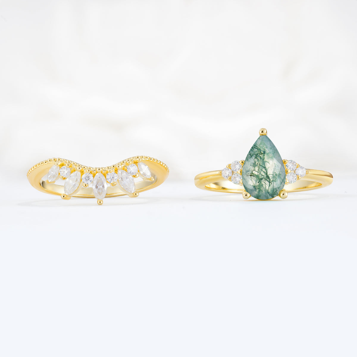 SR17119 Moss Agate Ring - Additional view