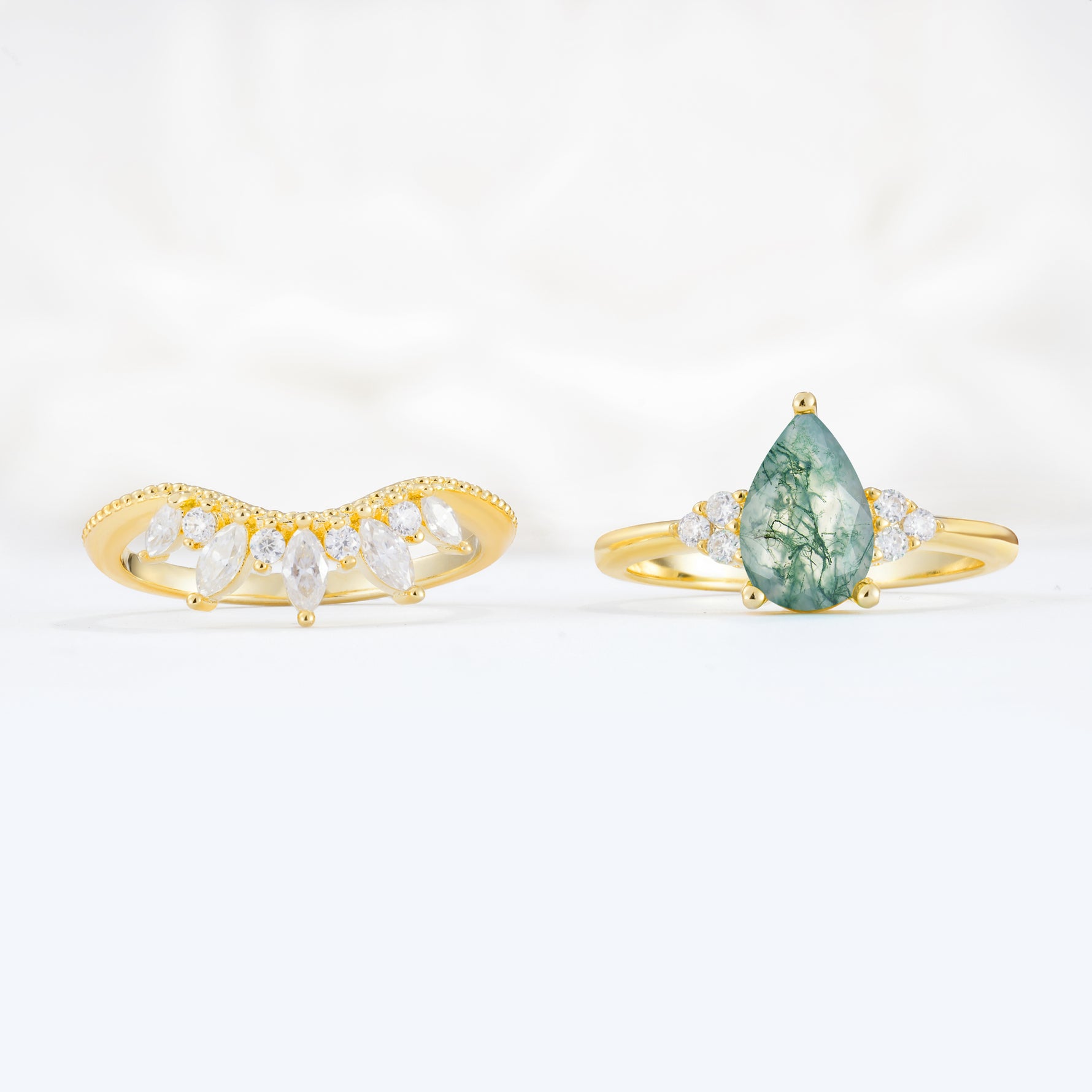 SR17119 Moss Agate Ring - Additional view