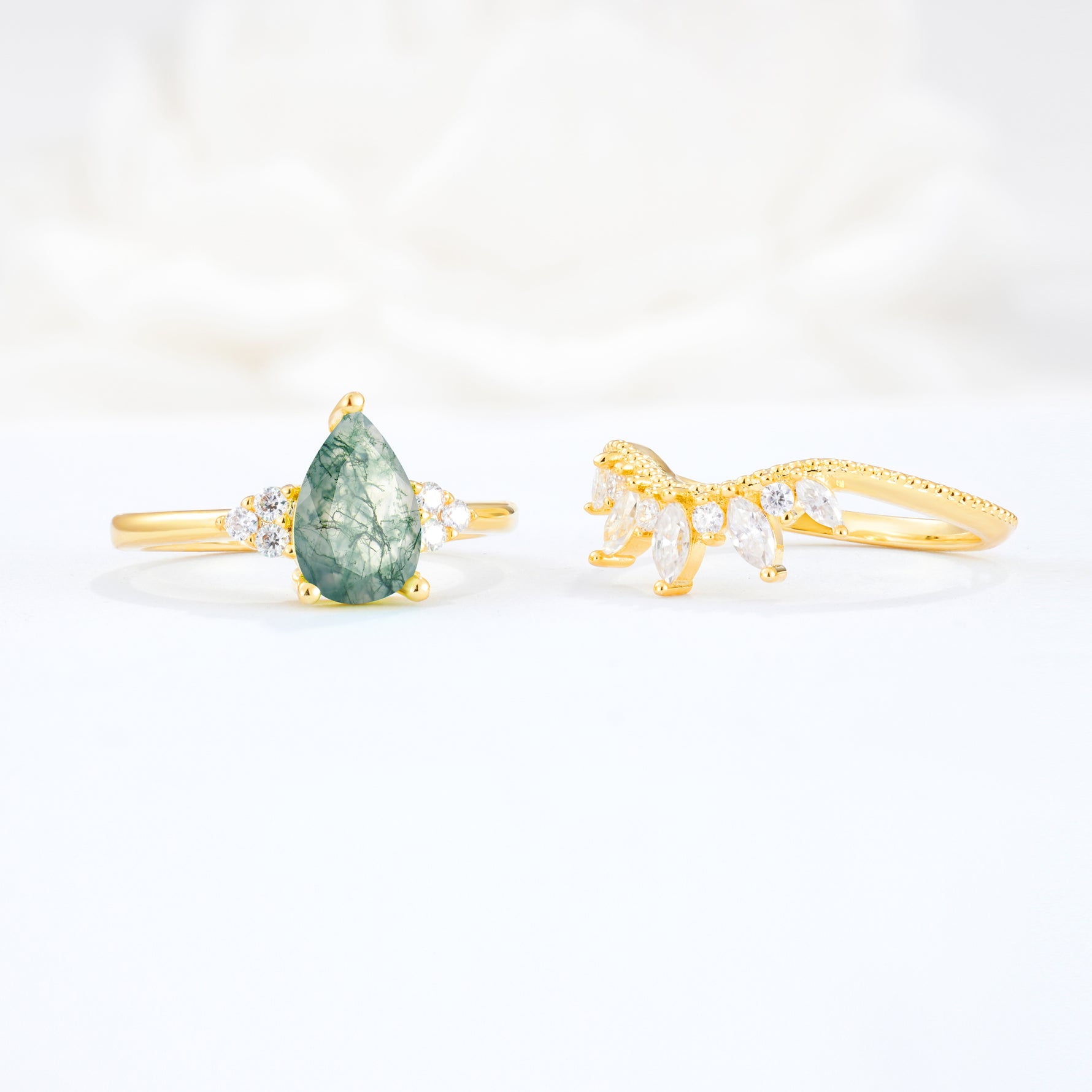 SR17119 Moss Agate Ring - Additional view