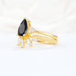 SR17119 Black Onyx Ring - White-Gold