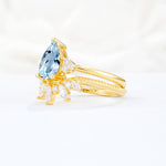 SR17119 Aquamarine Ring - White-Gold