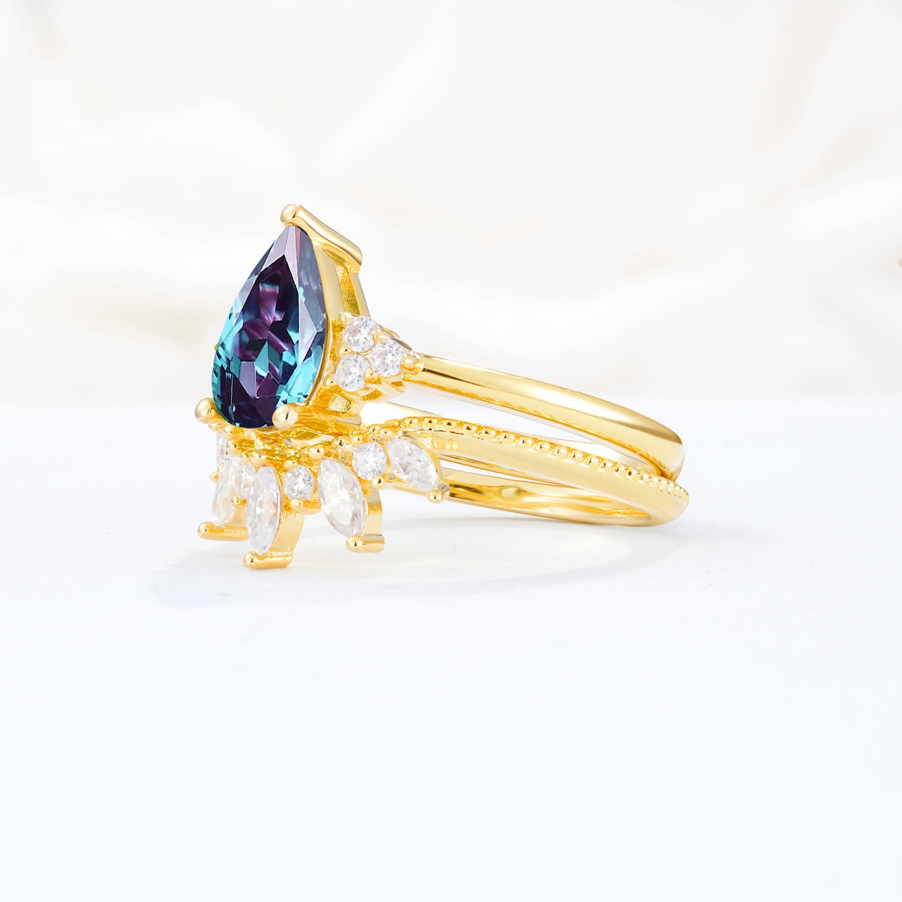 SR17119 Alexandrite Ring - White-Gold