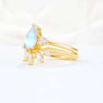 SR17119 Moonstone Ring - White-Gold