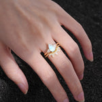 SR17119 Moonstone Ring - Rose-Gold