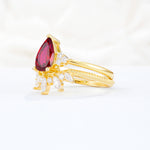 SR17119 Ruby Ring - White-Gold