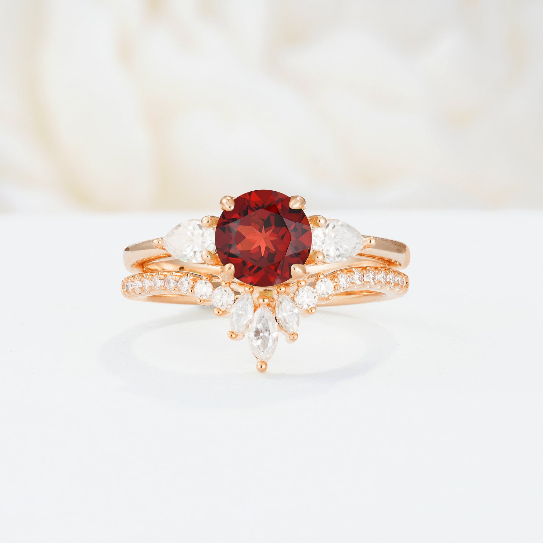 SR17120 Garnet Ring - Additional view