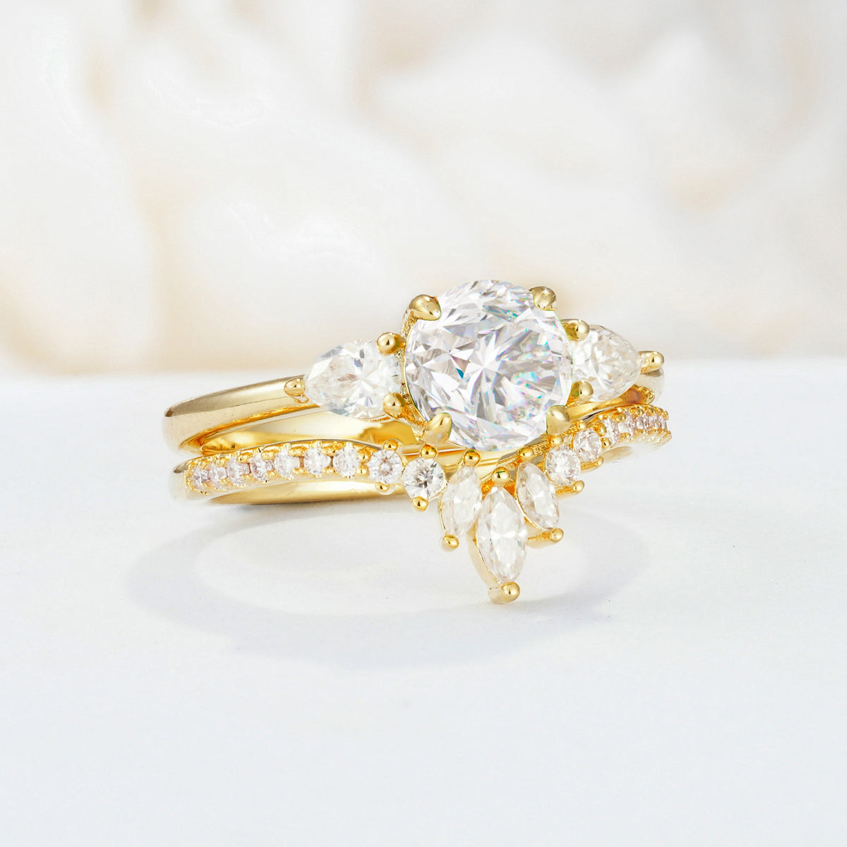 SR17120 Moissanite Ring - Rose-Gold