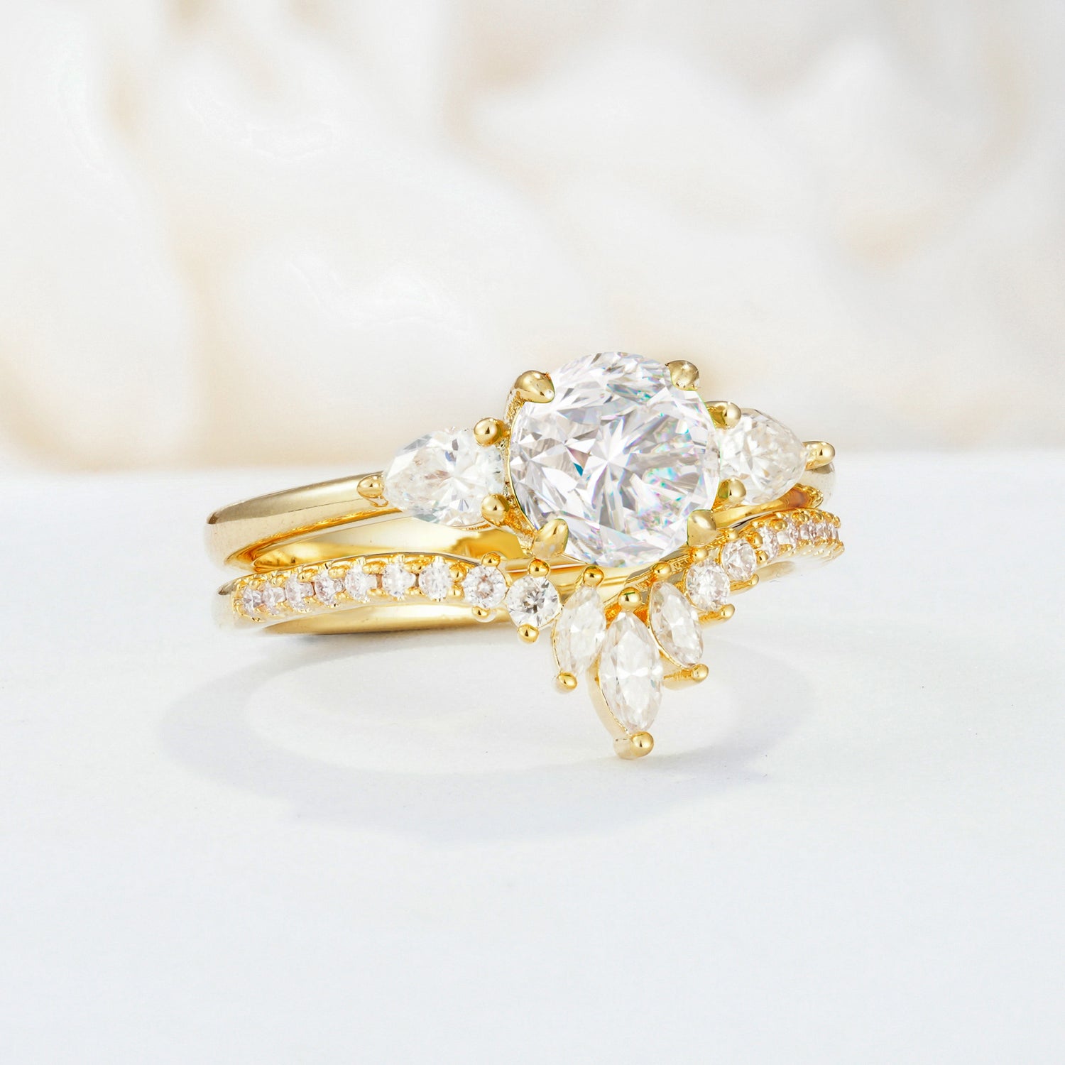 SR17120 Moissanite Ring - Rose-Gold