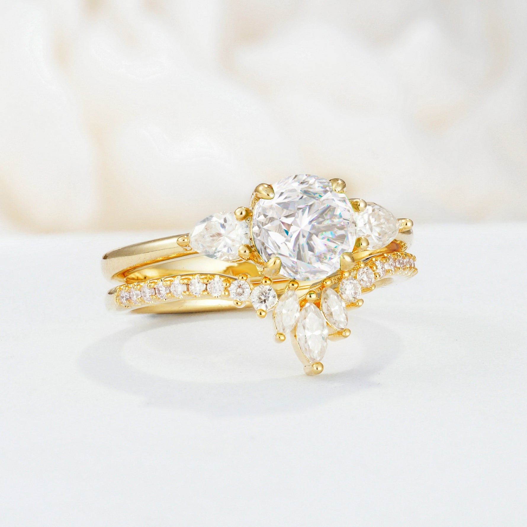 SR17120 Moissanite Ring - Rose-Gold