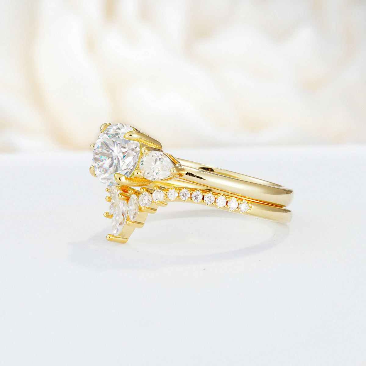 SR17120 Moissanite Ring - White-Gold