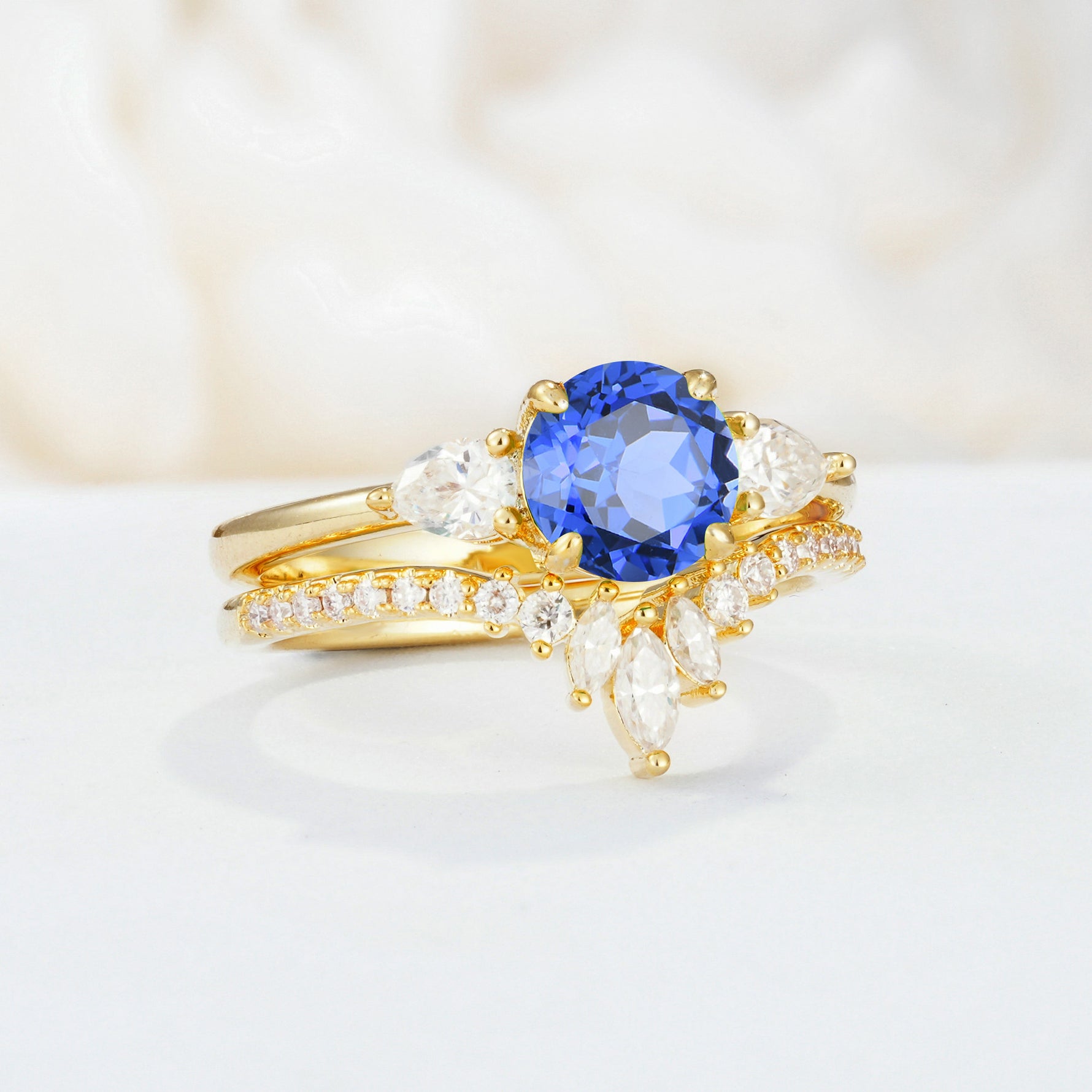 SR17120 Sapphire Ring - White-Gold
