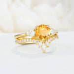 SR17120 Citrine Ring - White-Gold