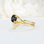 SR17120 Black Rutilated Quartz Ring - Additional view