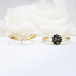 SR17120 Black Rutilated Quartz Ring - Additional view
