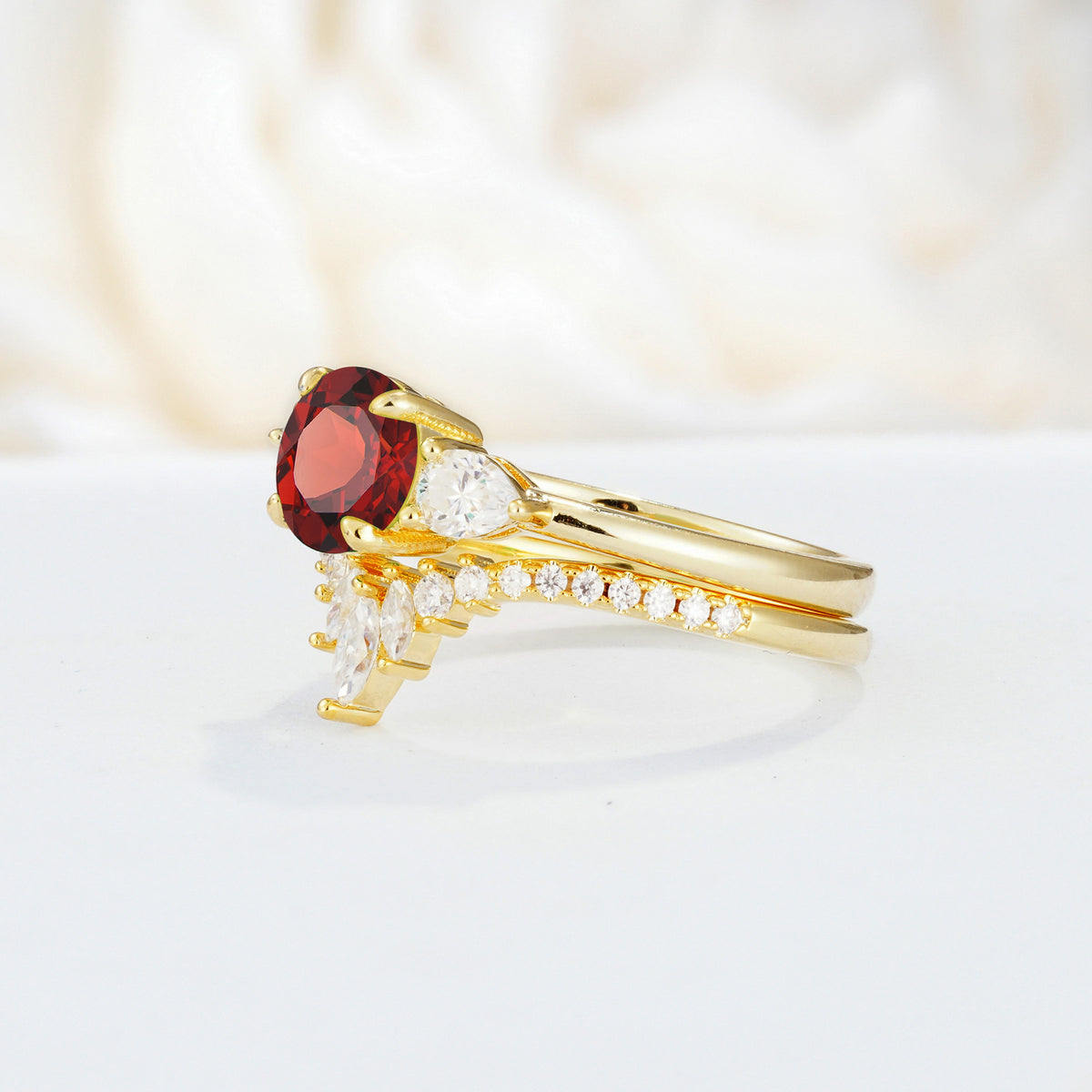 SR17120 Garnet Ring - Additional view