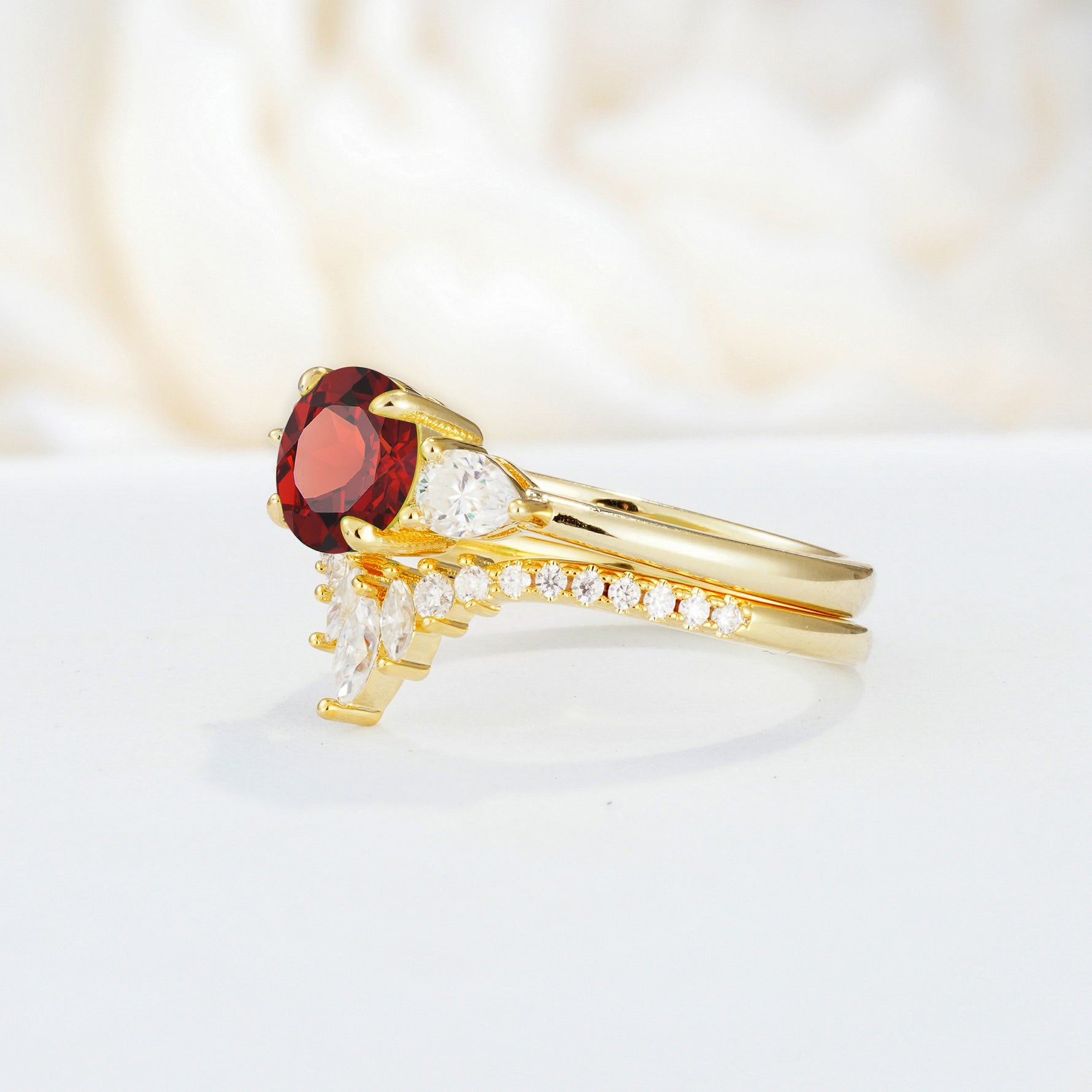 SR17120 Garnet Ring - Additional view