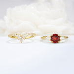SR17120 Garnet Ring - Additional view
