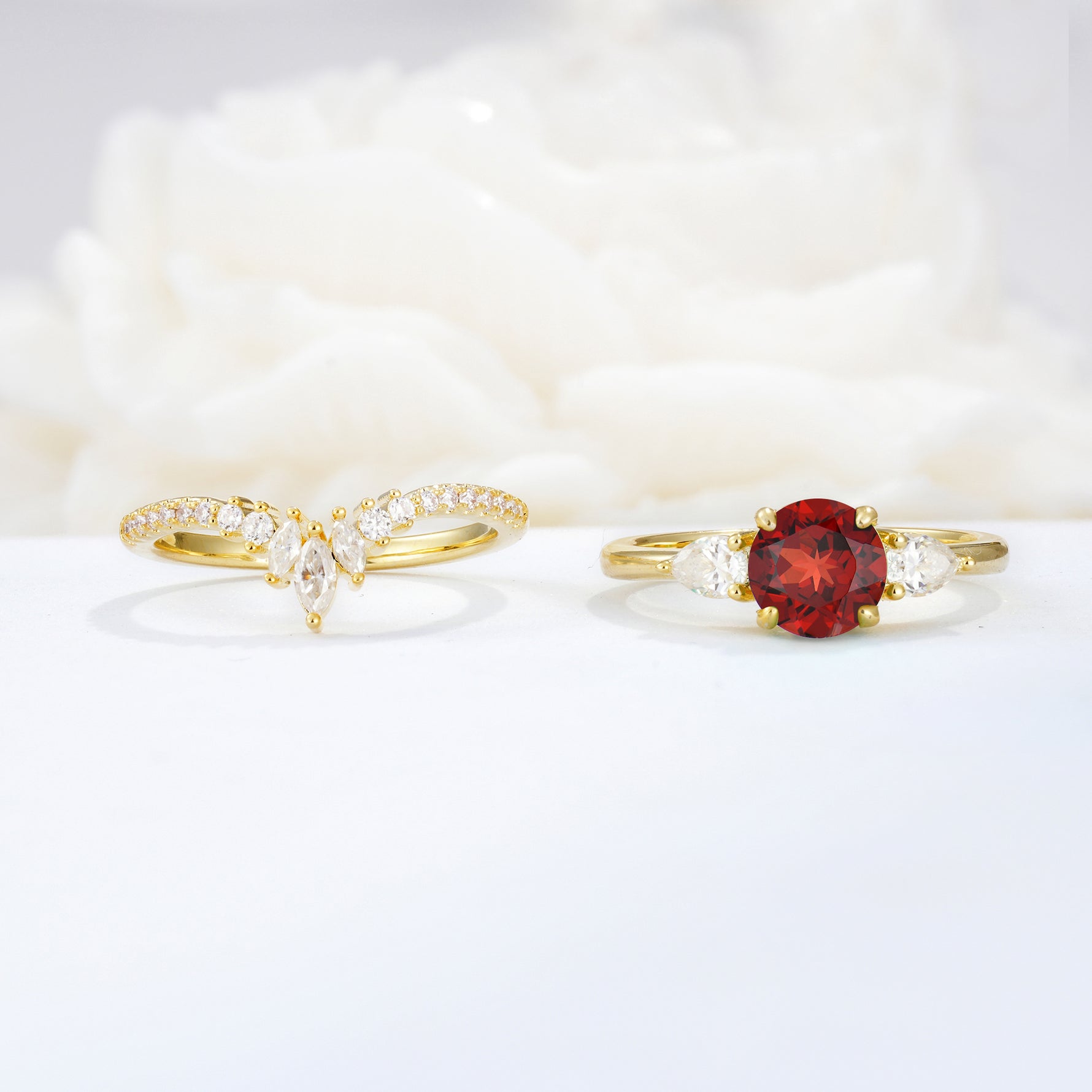 SR17120 Garnet Ring - Additional view