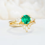 SR17120 Emerald Ring - White-Gold